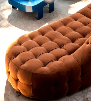 Serenity Modular Sofa Tan Velvet, Scarlet Splendor, Cocolea