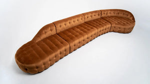Serenity Modular Sofa Tan Velvet, Scarlet Splendor, Cocolea