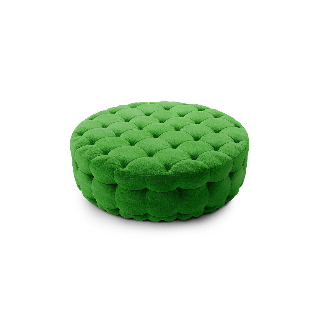 Serenity Ottoman Green Velvet by Nika Zupanc, Scarlet Splendor, Cocolea