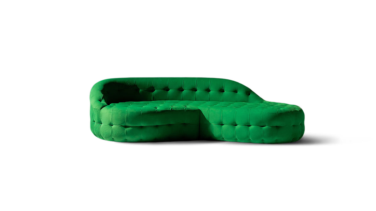 Serenity Modular Sofa Green Velvet, Scarlet Splendor, Cocolea