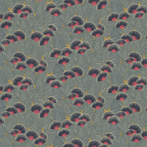 Clarice wallpaper in Jet by Natty & Polly, full pattern view