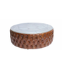Regal Leather and Aluminium chesterfield coffee table, Cocolea, , ,