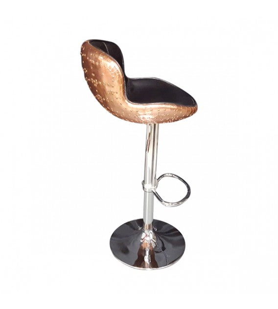 The Baron X2 Copper and Black Leather Bar Stool, Cocolea, , ,