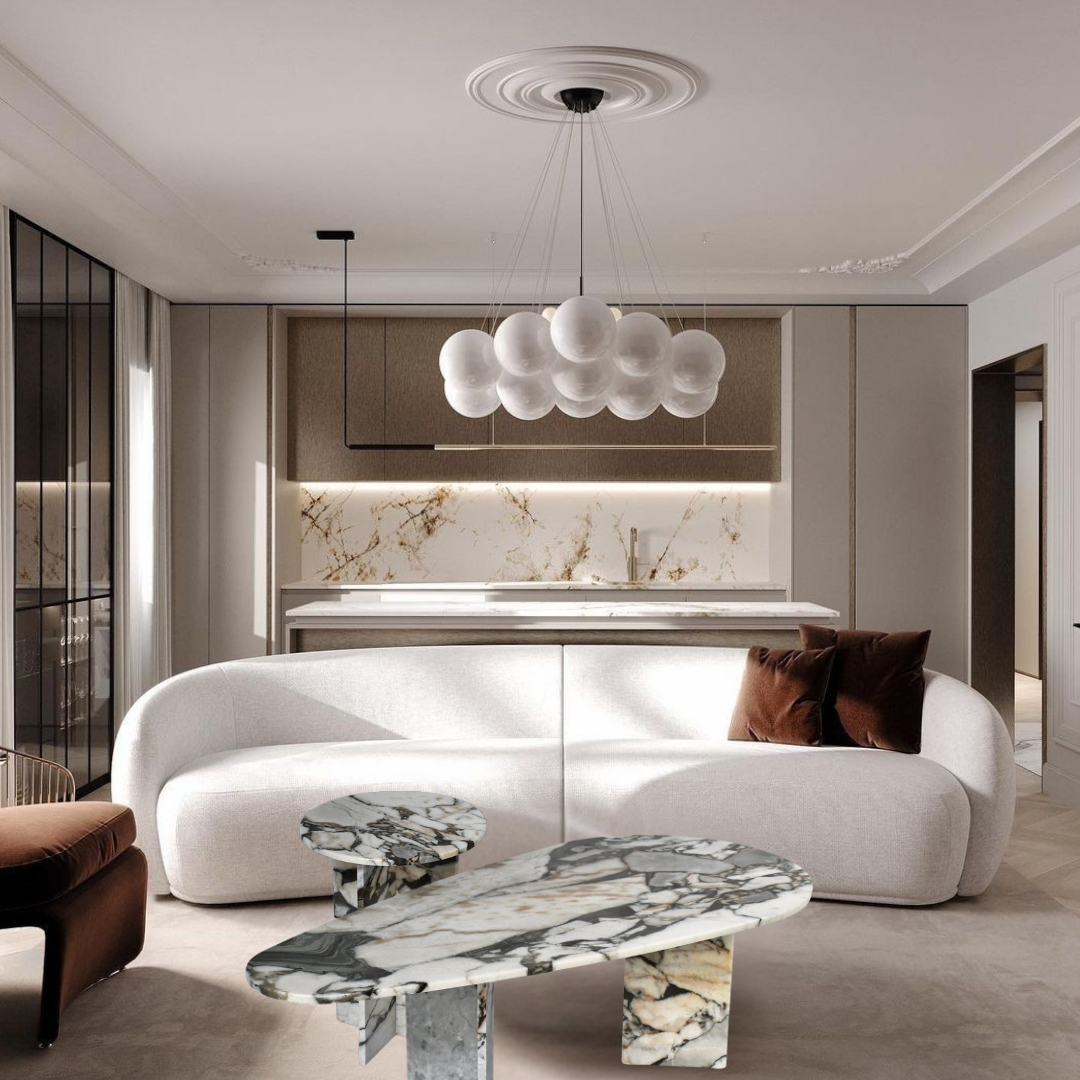 Elle Marble Side Table, Cocolea, , ,