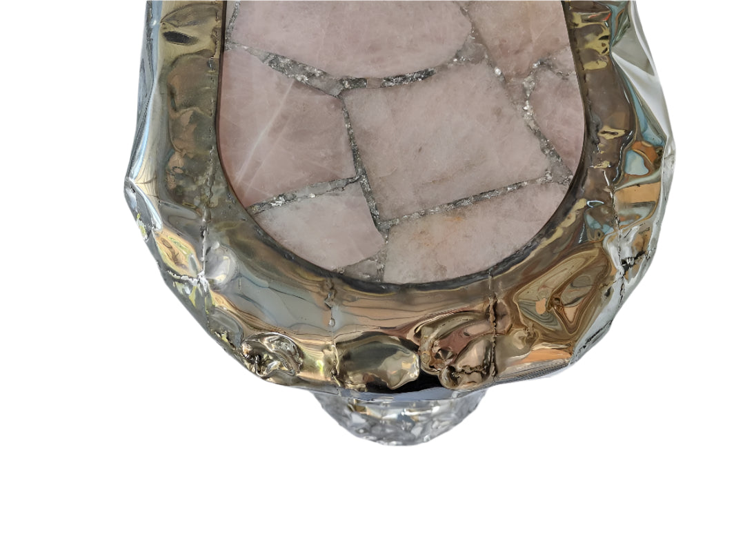Stonehenge Console - Chrome & Pink Quartz, Cocolea, , ,