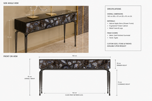 Aurora Agate Console | Custom Luxury Stone Entry Console Table