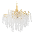 Genoa Chandelier by Corbett Lighting in Gold Leaf