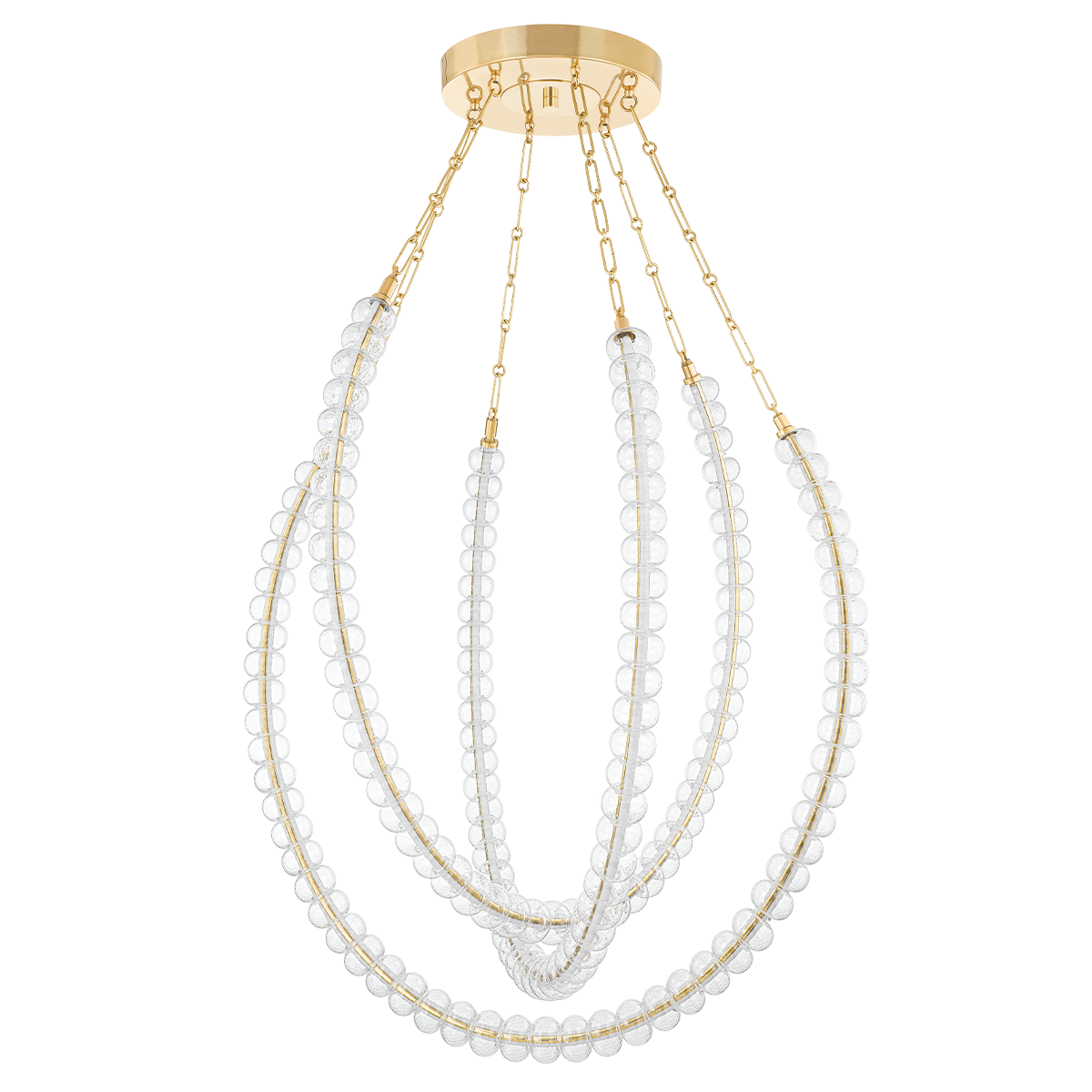 Celeste Chandelier by Corbett Lighting in Vintage Brass