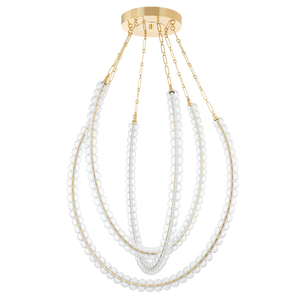 Celeste Chandelier by Corbett Lighting in Vintage Brass