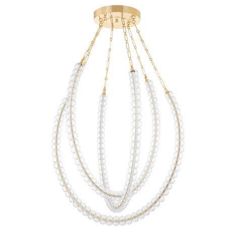 Celeste Chandelier by Corbett Lighting in Vintage Brass