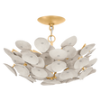 Aimi 3-Light Semi Flush in Vintage Gold Leaf, Corbett Lighting, , ,