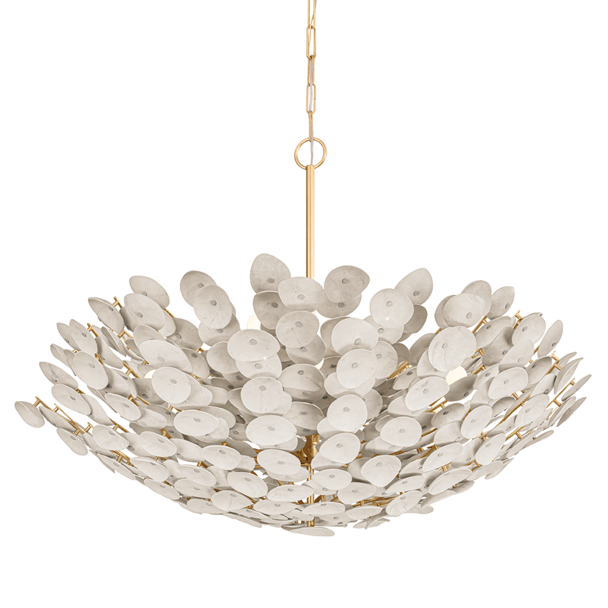 Aimi Chandelier by Corbett Lighting in Vintage Gold Leaf