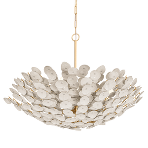 Aimi Chandelier by Corbett Lighting in Vintage Gold Leaf