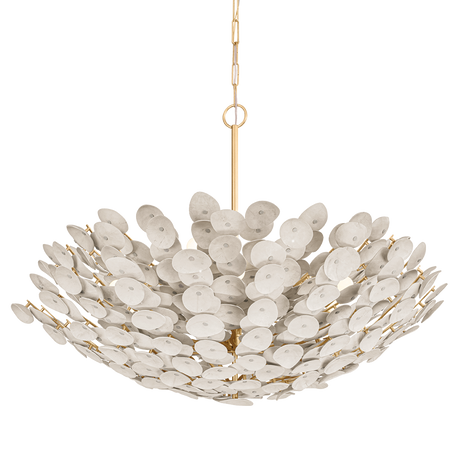 Aimi Chandelier by Corbett Lighting in Vintage Gold Leaf