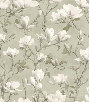 Petalina Wallpaper, Cocolea Natty & Polly, Sage, Per roll (53 cm × 10 m),