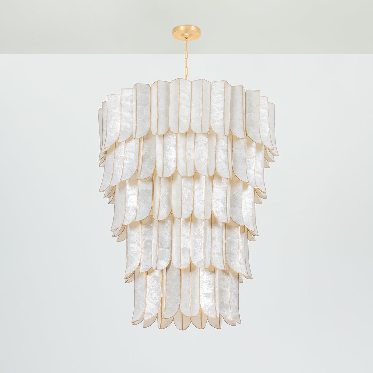 Cartagena Chandelier in Vintage Gold Leaf – view 2