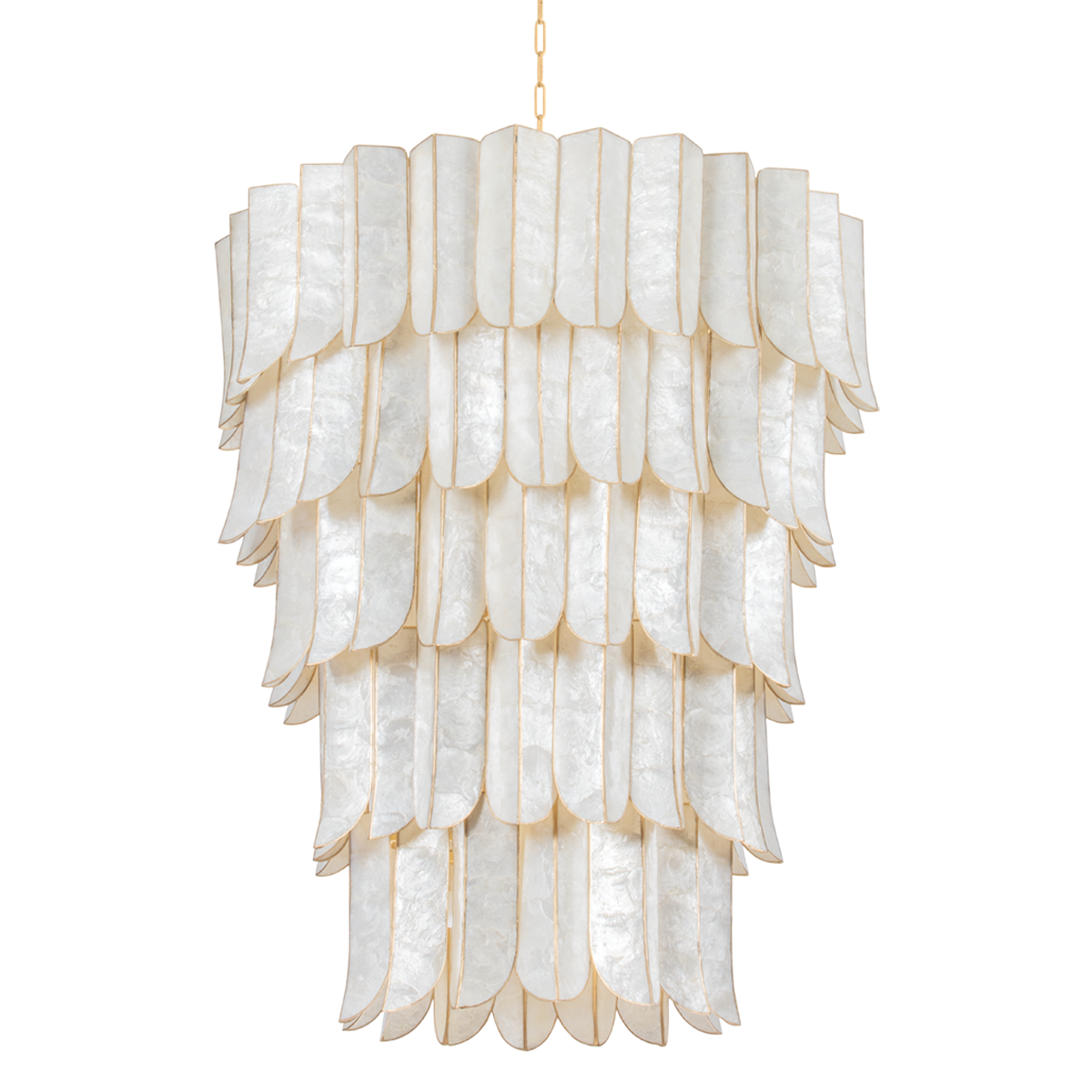Cartagena Chandelier by Corbett Lighting in Vintage Gold Leaf