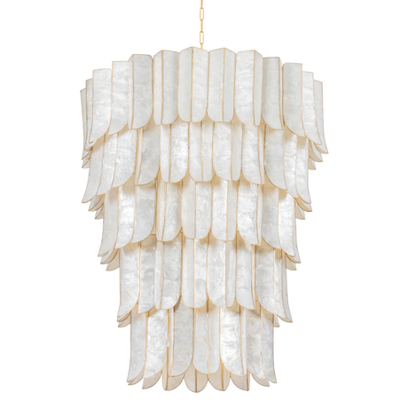 Cartagena Chandelier by Corbett Lighting in Vintage Gold Leaf