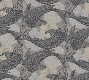 Ginza Wallpaper, Cocolea Natty & Polly, Grey / Neutral, Per roll (53 cm × 10 m),
