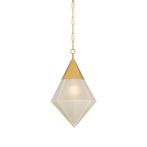 Angelique Pendant in Vintage Polished Brass, Corbett Lighting, , ,