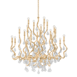 Aveline Chandelier by Corbett Lighting in Gold Leaf