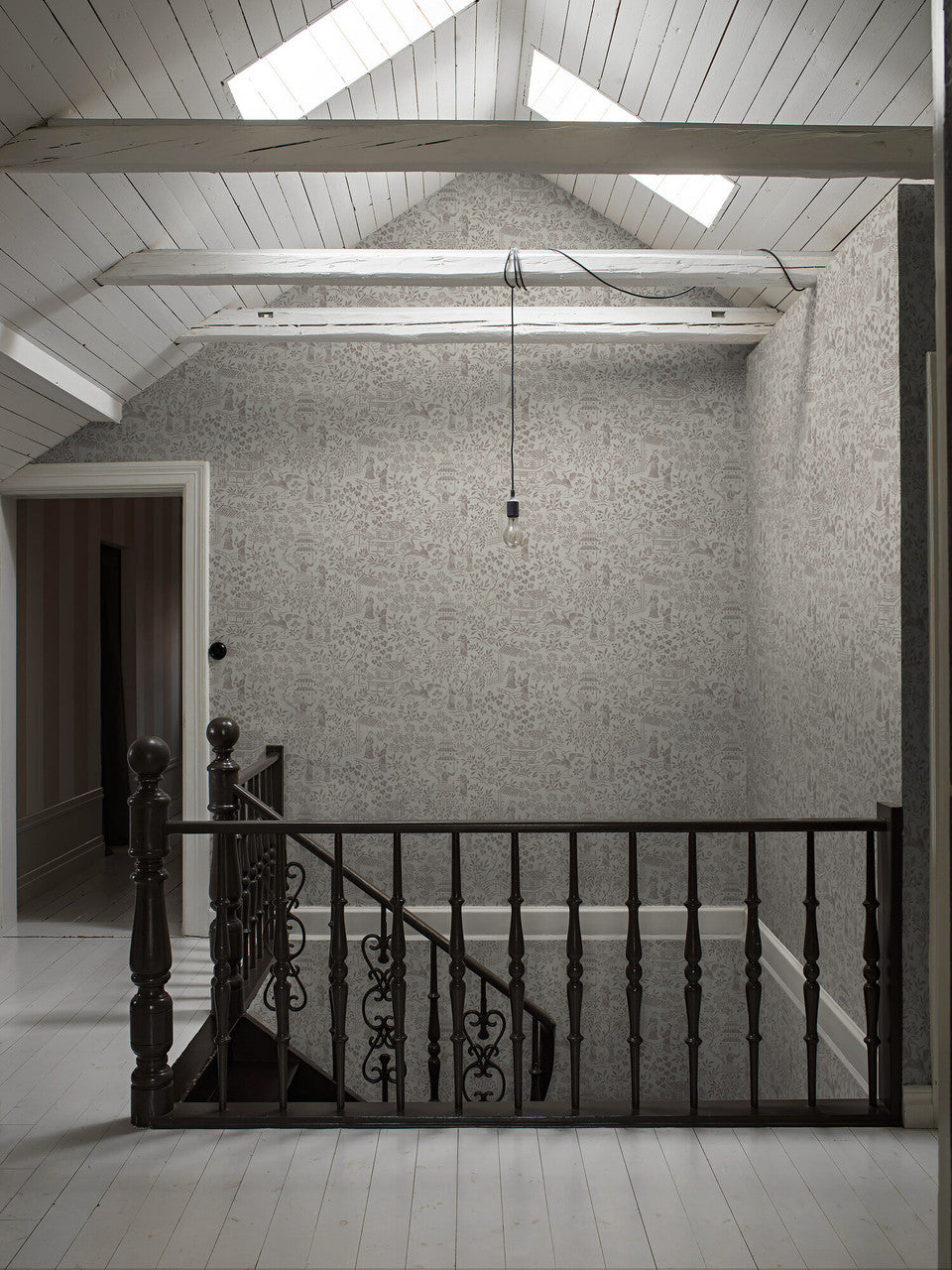 Oriental Garden Wallpaper in Cream & Brown, Cocolea Natty & Polly, , ,