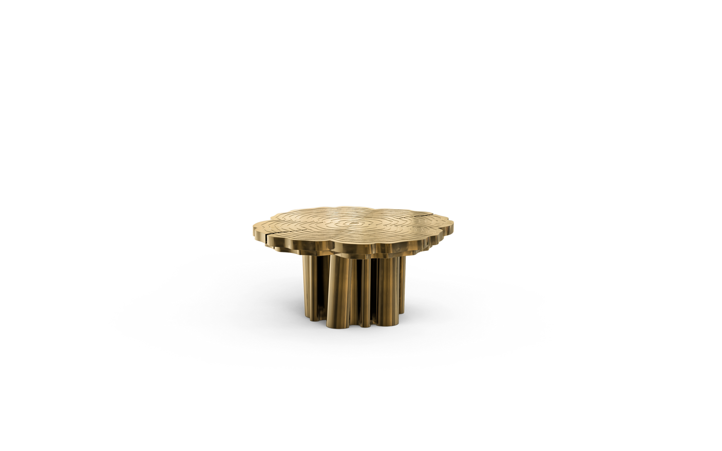 Fortuna Gold Patina Brass Nesting Center Table set, Cocolea, , ,