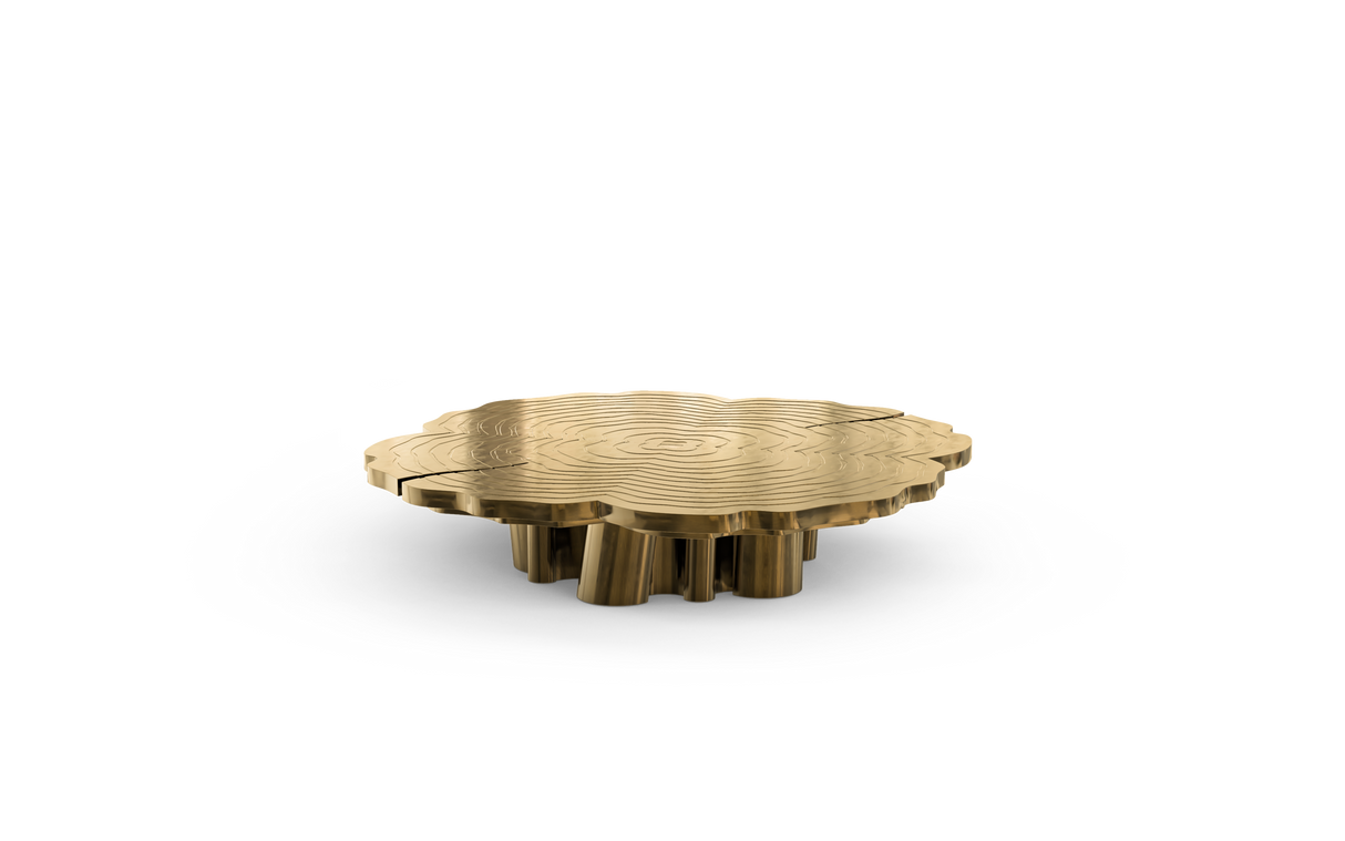 Fortuna Gold Patina Brass Nesting Center Table set, Cocolea, , ,