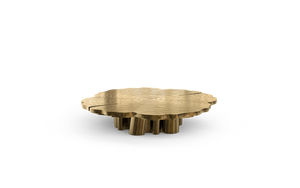 Fortuna Gold Patina Brass Nesting Center Table set, Cocolea, , ,