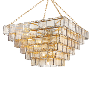 Regal Chandelier by Corbett Lighting in Vintage Gold Leaf