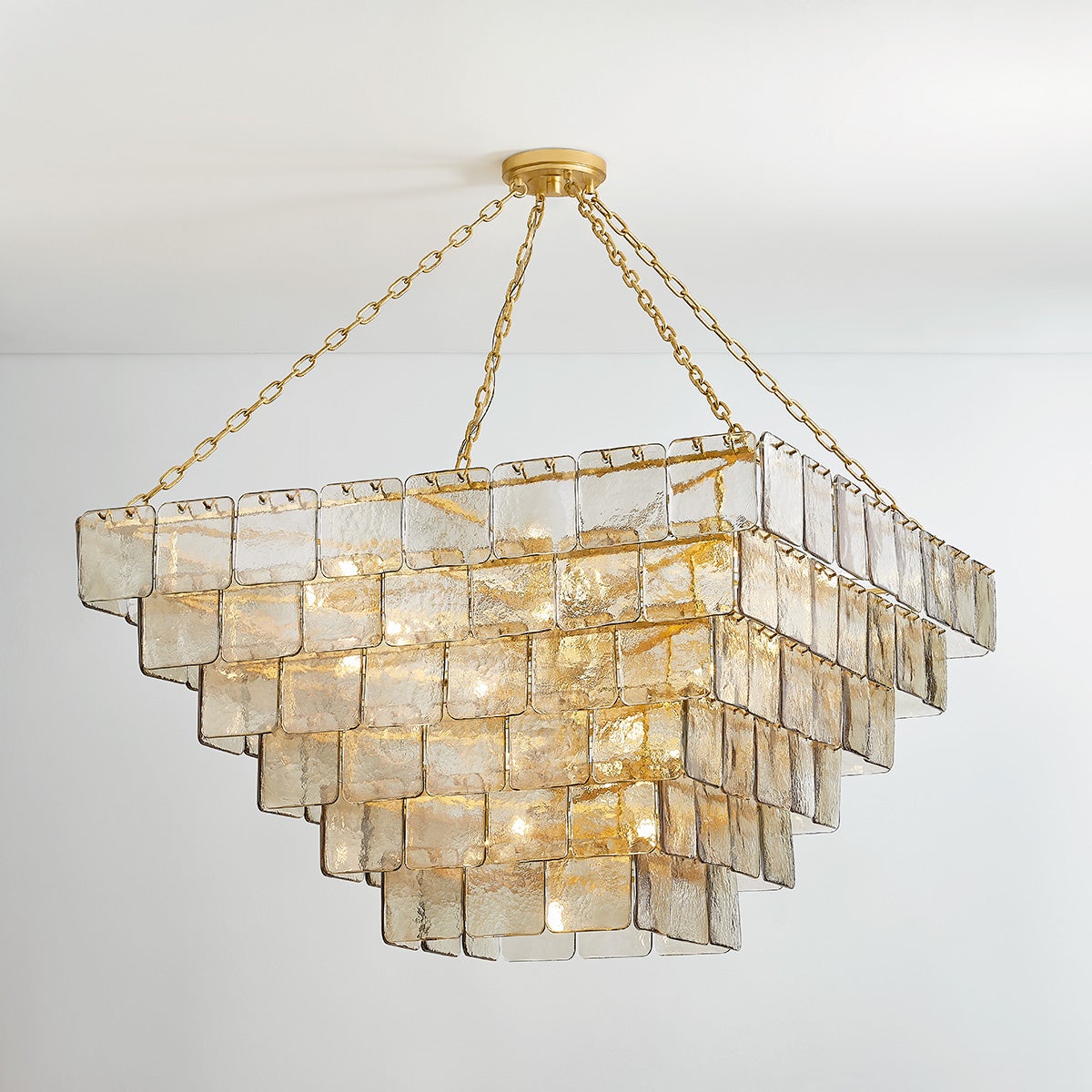 Regal Chandelier in Vintage Gold Leaf – view 3