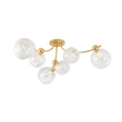 Astraia 6-Light Semi Flush by Corbett Lighting in Vintage Brass