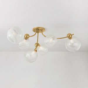 Astraia 6-Light Semi Flush in Vintage Brass – view 2