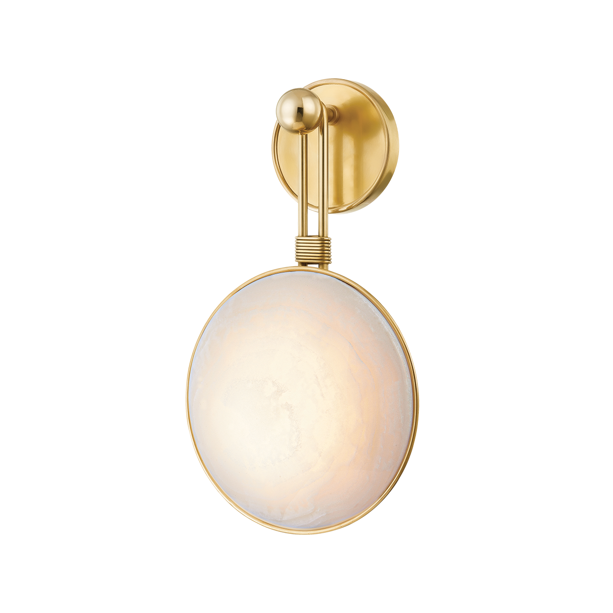 Ares Wall Sconce by Corbett Lighting in Vintage Brass
