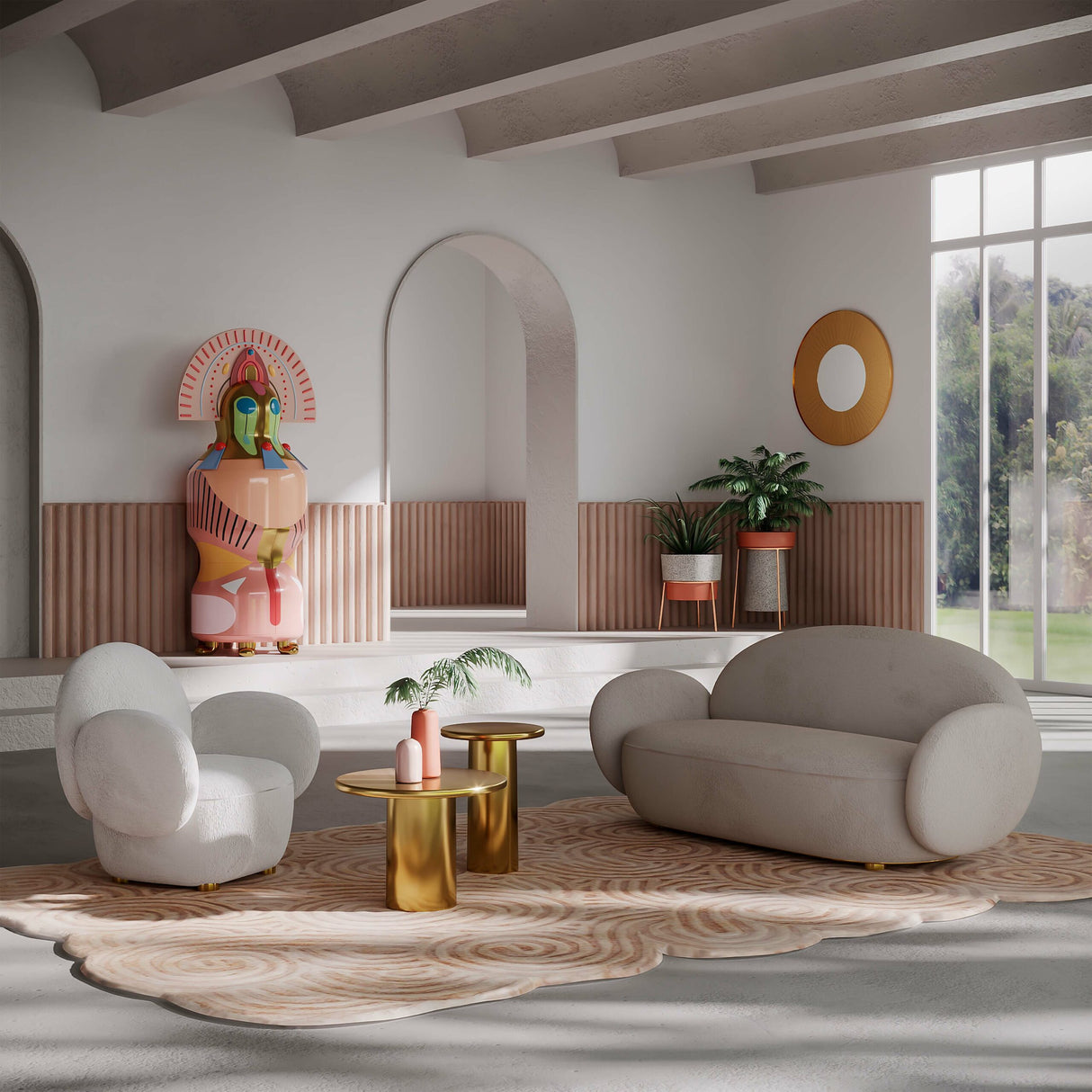 Sand Rectangular Rug, Cocolea, , ,