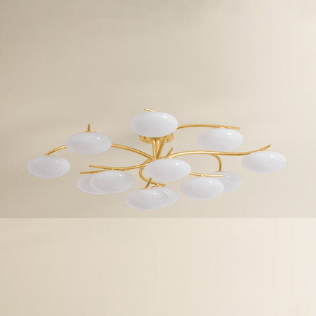 Bayberry 12-Light Close-to-Ceiling in Vintage Gold Leaf – view 2