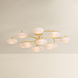Bayberry 12-Light Close-to-Ceiling in Vintage Gold Leaf – view 3