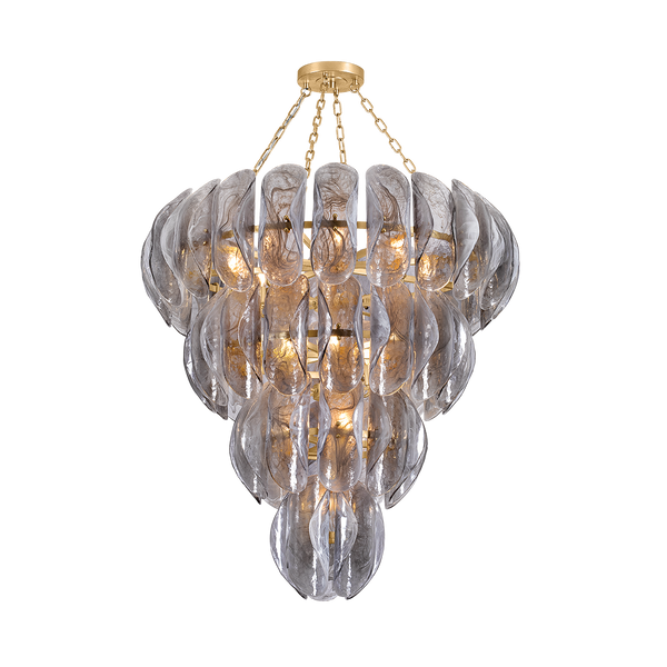 Anatase Chandelier in Vintage Gold Leaf, Corbett Lighting, , ,