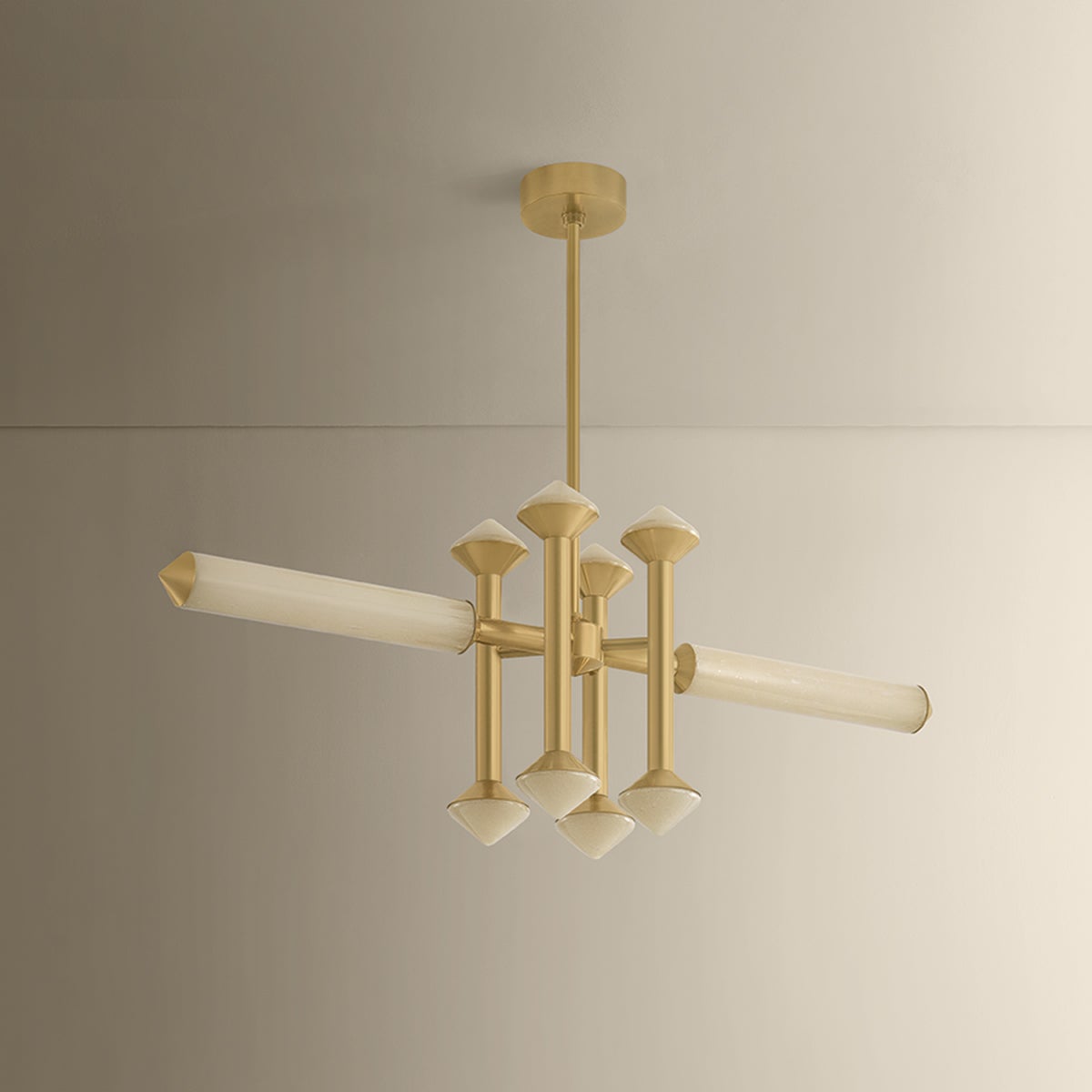 Hydra Linear Chandelier in Vintage Brass – view 6