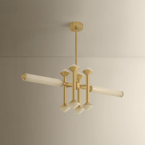 Hydra Linear Chandelier in Vintage Brass – view 6