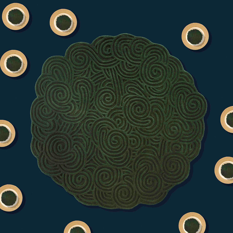 Moss Round Rug, Cocolea, , ,