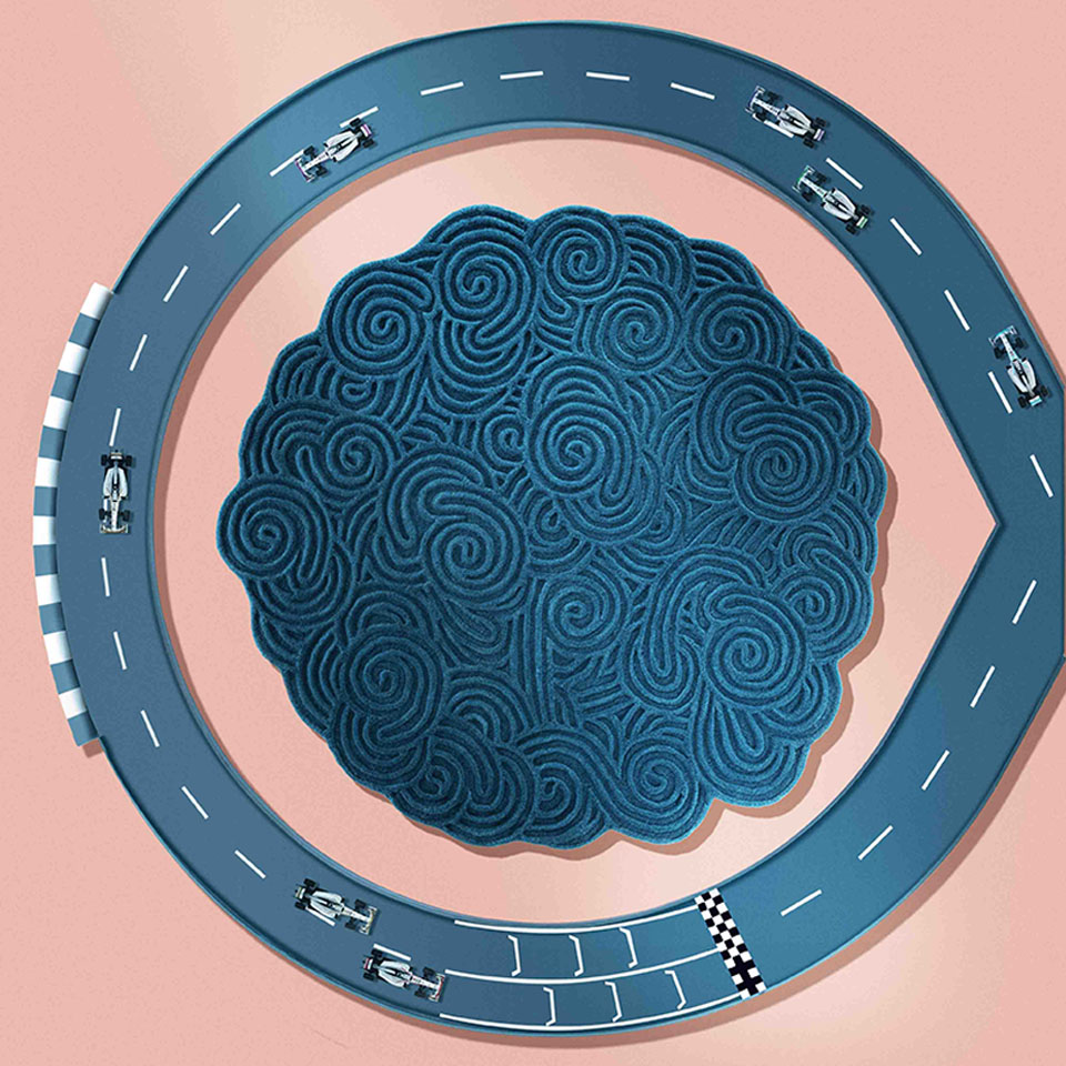 Ocean Round Rug, Cocolea, , ,