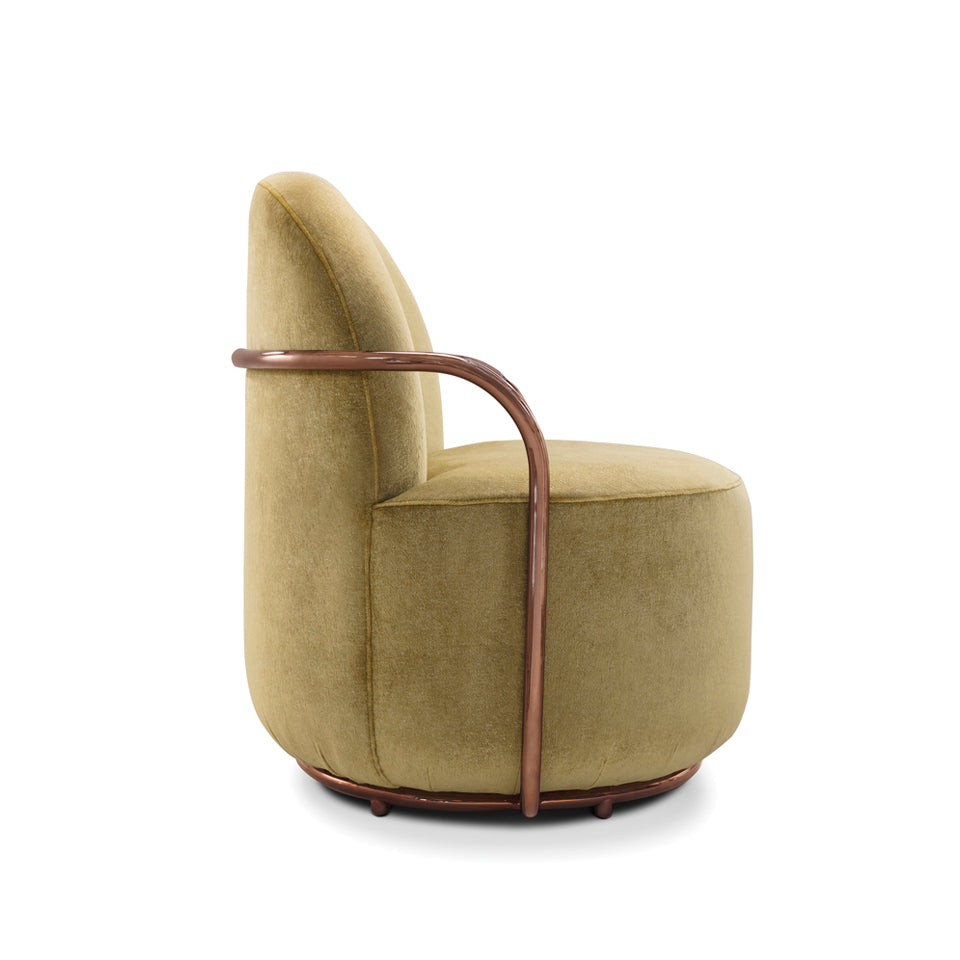 Orion Lounge Chair Gold Oro, Cocolea, , ,