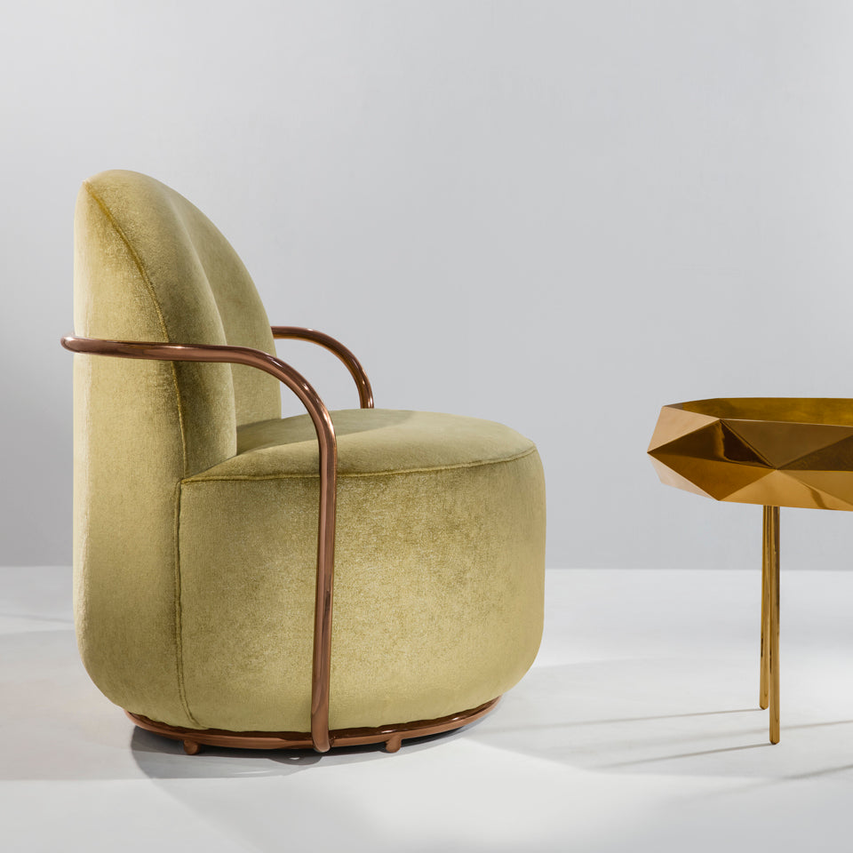 Orion Lounge Chair Gold Oro, Cocolea, , ,