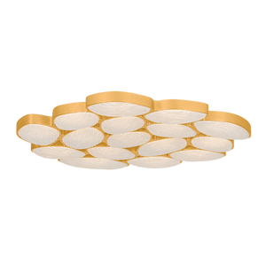 Kitz 16-Light Semi Flush by Corbett Lighting in Vintage Gold Leaf