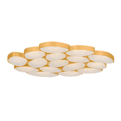 Kitz 16-Light Semi Flush by Corbett Lighting in Vintage Gold Leaf