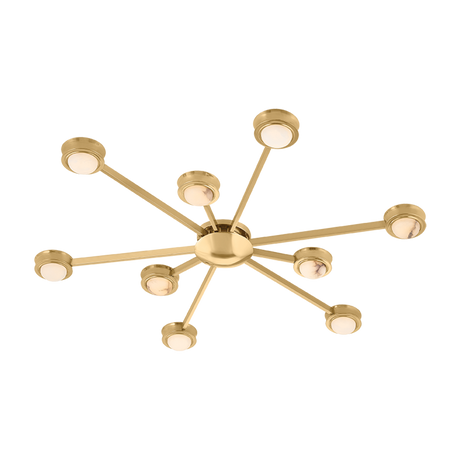 Amon 9-Light Flush Mount by Corbett Lighting in Vintage Brass