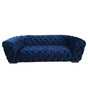 Roundback Plush Royal Blue Plush Velvet Chesterfield Three seat Lounge, Cocolea, , ,