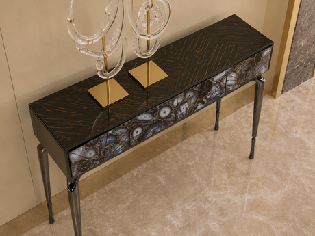 Aurora Agate Console | Custom Luxury Stone Entry Console Table, Cocolea, , ,