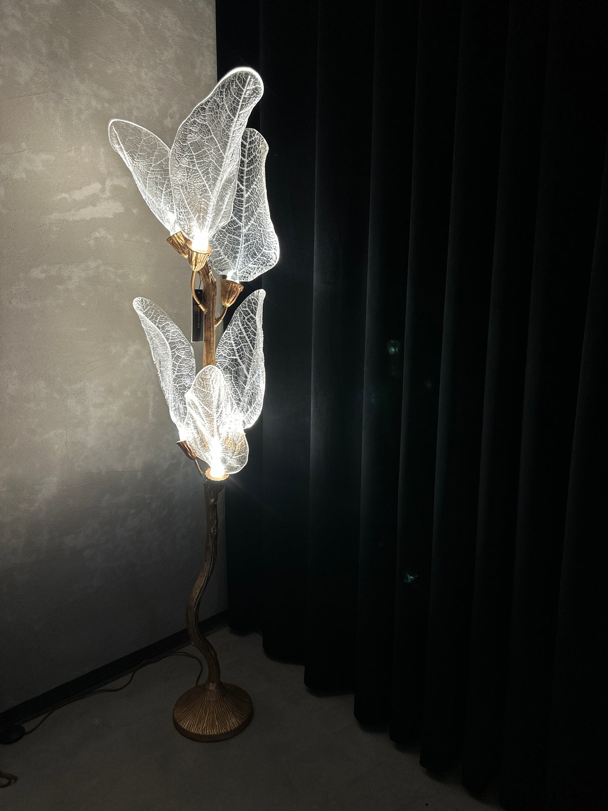 Aurora Glacier Crystal Leaf Floor Lamp, Cocolea, , ,